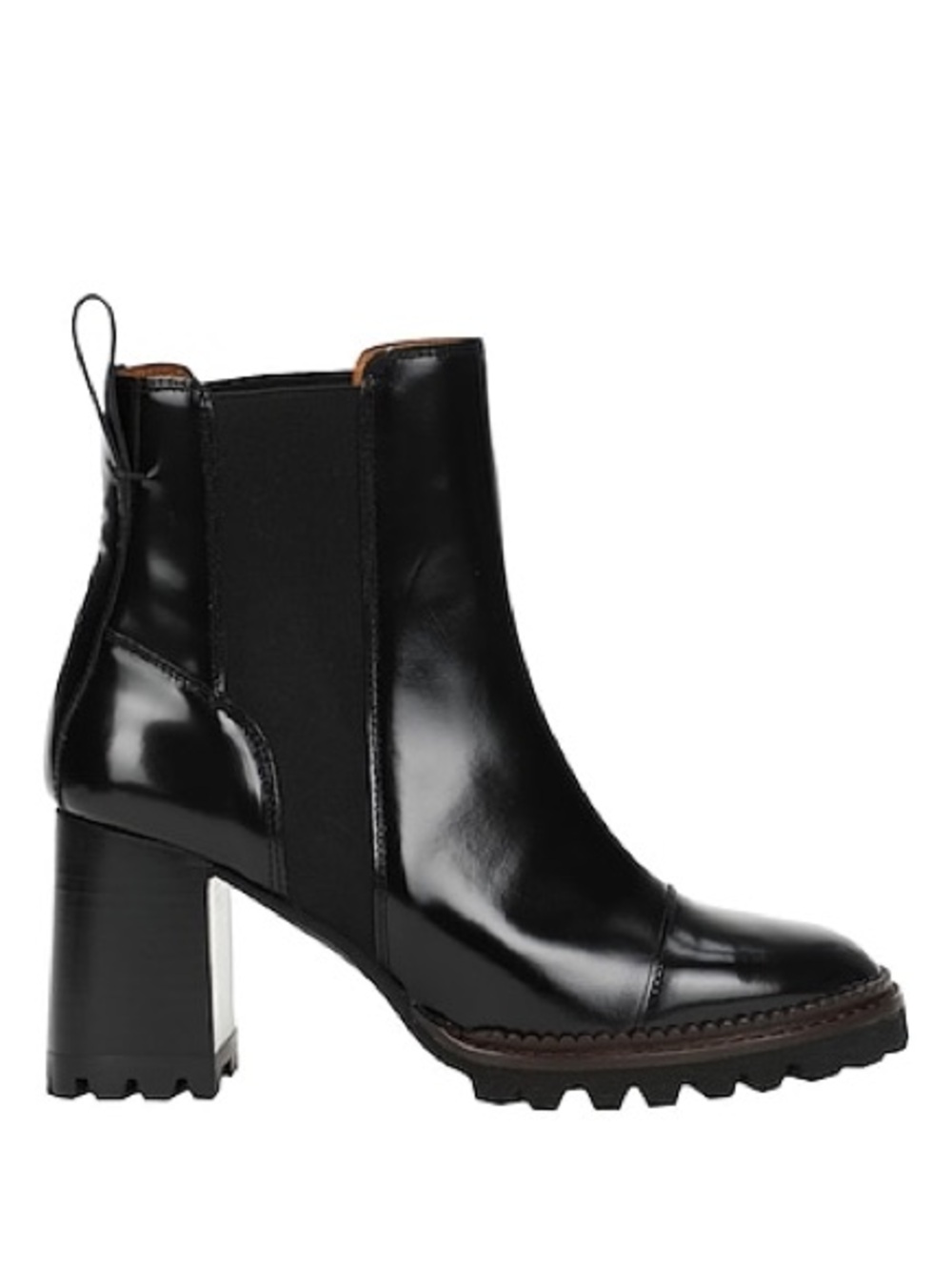 $550 SEE BY CHLOÉ
Mallory Lug-sole Leather
Chelsea Boots size 38.5